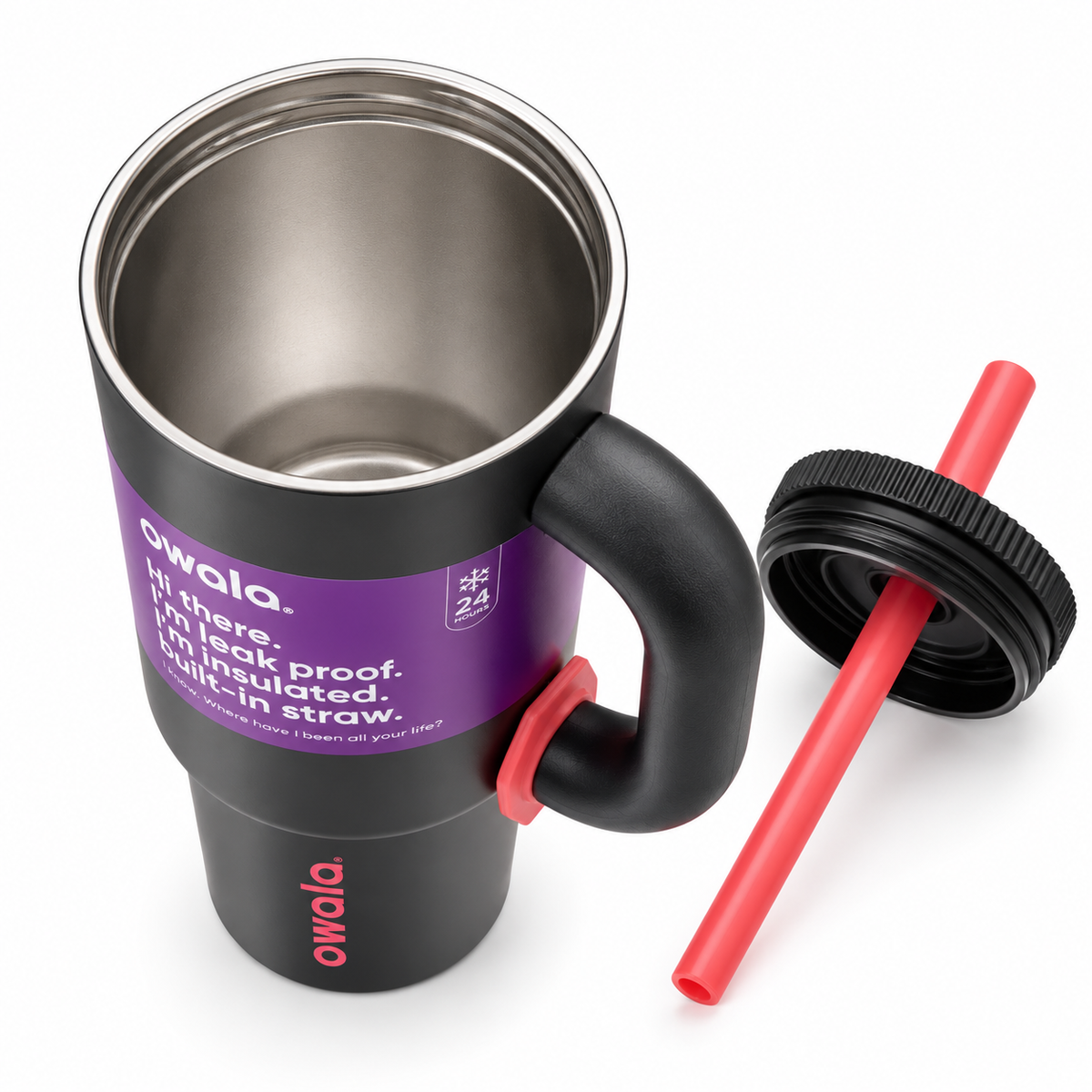 Owala Style 1250ml Insulated Tumbler with Built-In Straw & Handle