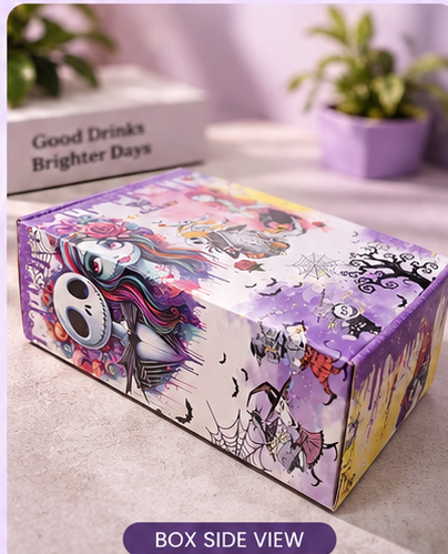 Nightmare Halloween 40 OZ Insulated Quencher Tumbler – Purple & White Edition