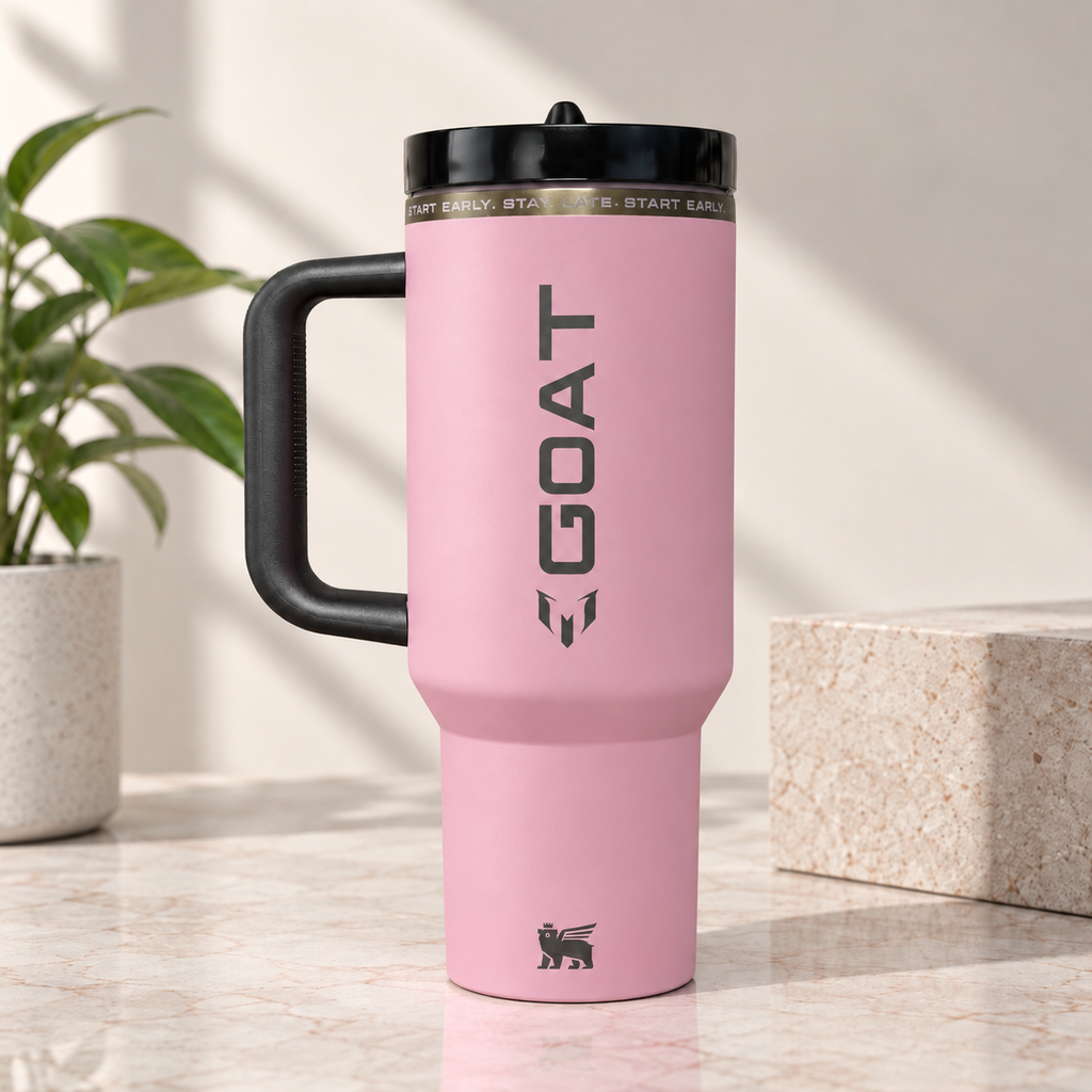 Premium Quencher Messi Edition H2.0 Style Tumbler – 40 OZ | Pink