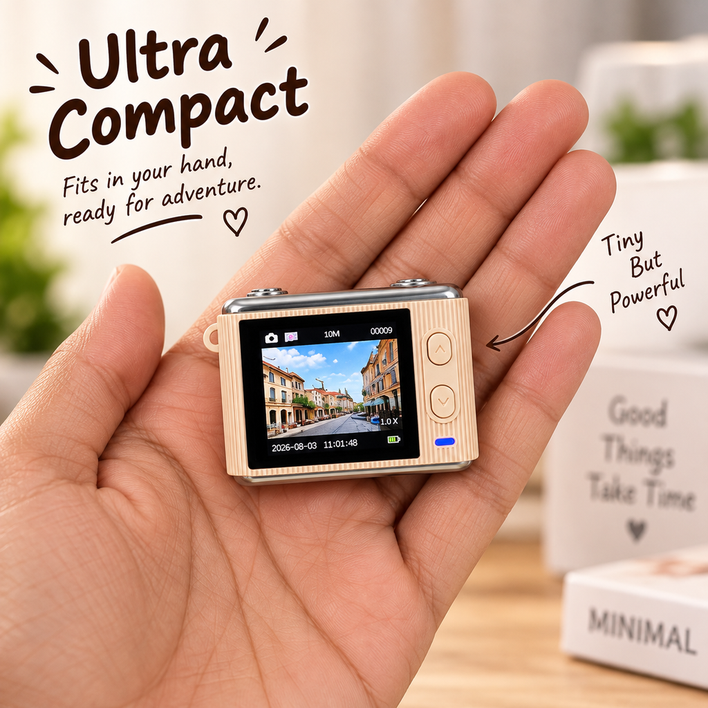 Mini Keychain Camera – HD Digital Camera with 16X Zoom