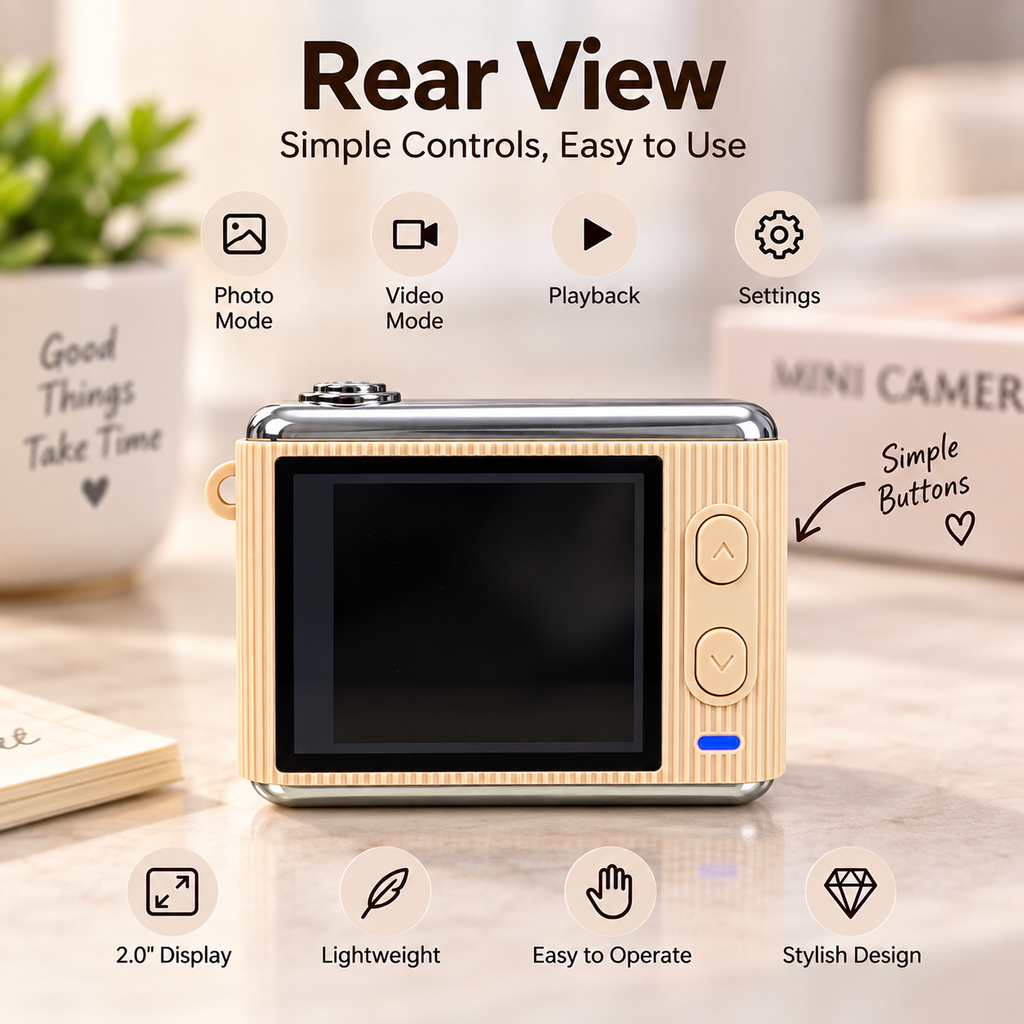 Mini Keychain Camera – HD Digital Camera with 16X Zoom