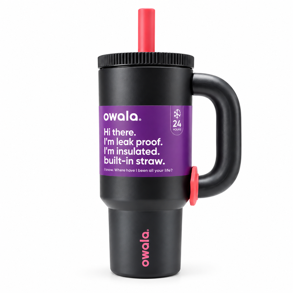 Owala Style 1250ml Insulated Tumbler with Built-In Straw & Handle