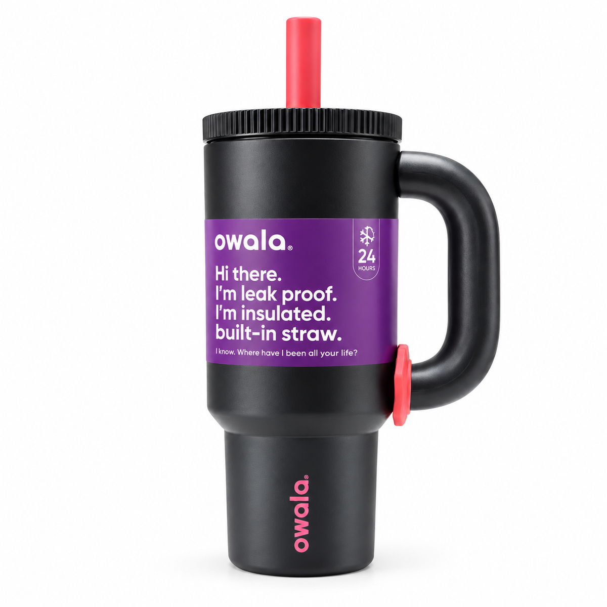 Owala Style 1250ml Insulated Tumbler with Built-In Straw & Handle