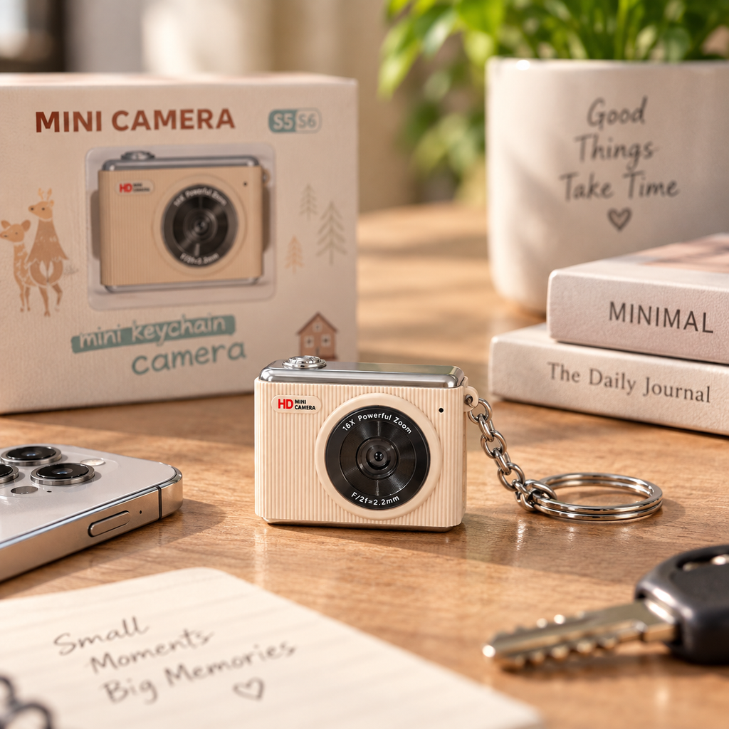 Mini Keychain Camera – HD Digital Camera with 16X Zoom