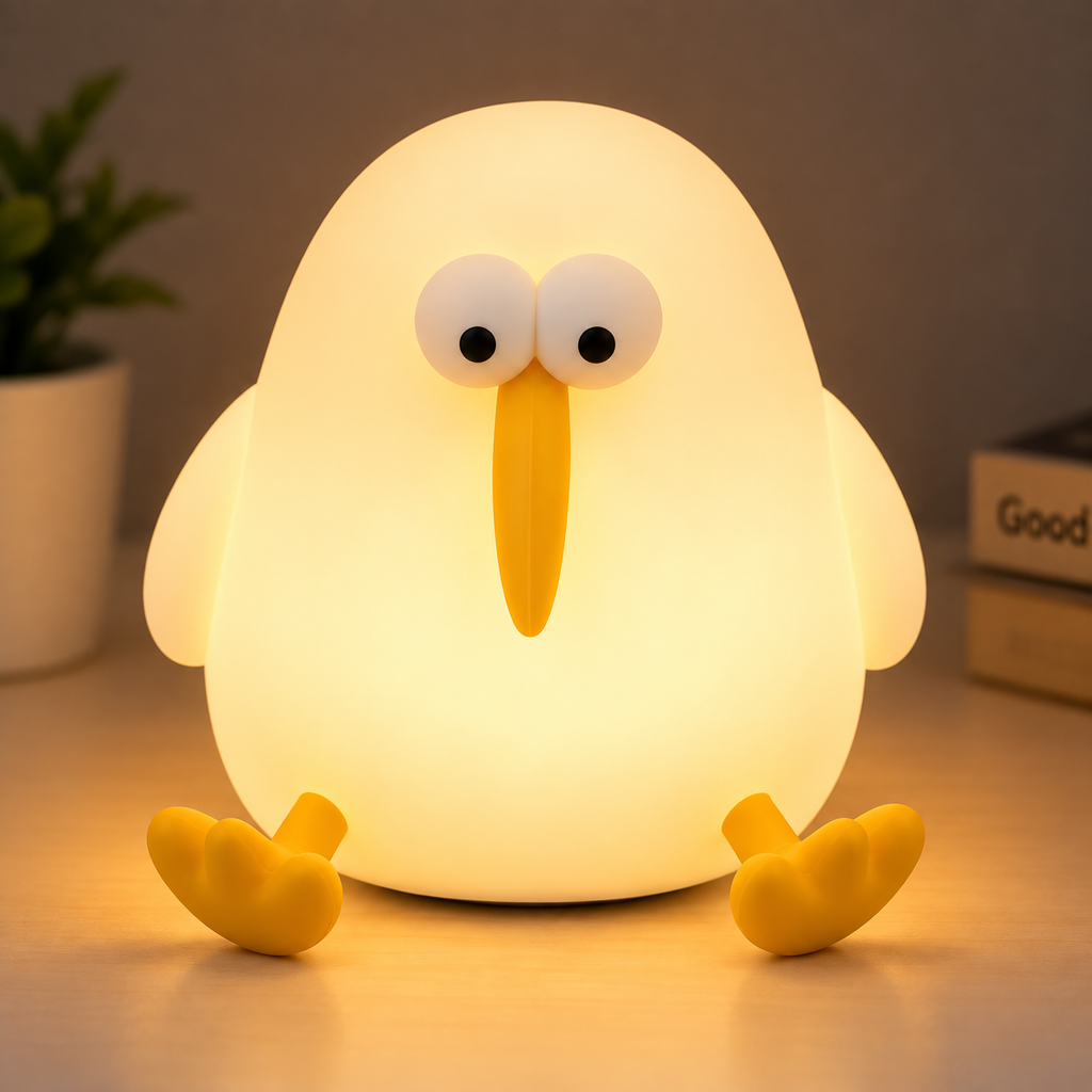 Penguin Silicone Touch Night Lamp – 3 Brightness Levels | Rechargeable Cute Penguine Lamp