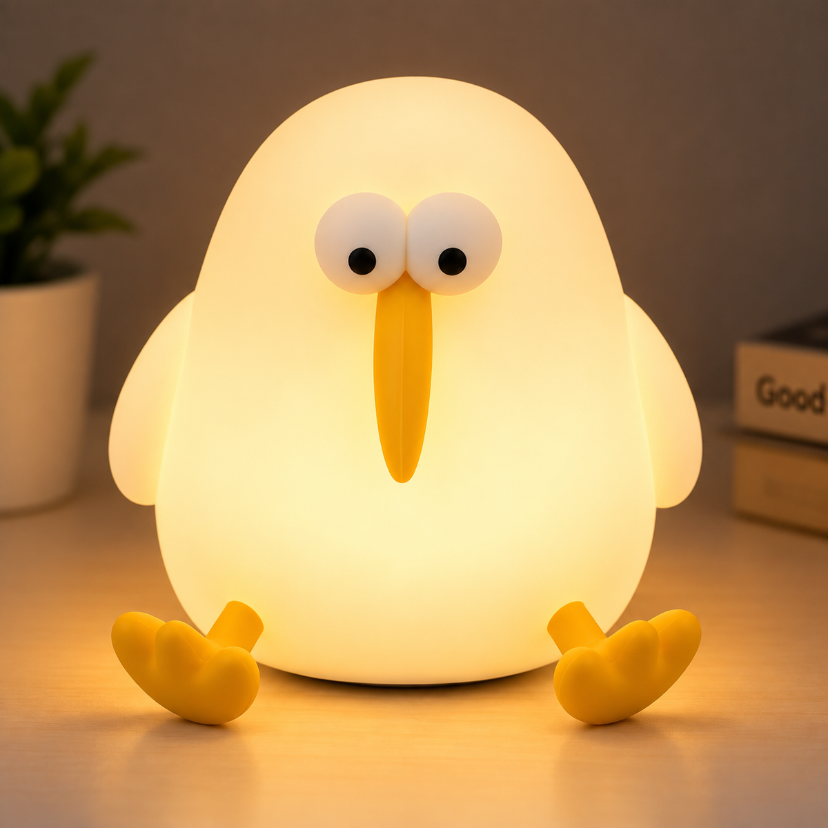 Penguin Silicone Touch Night Lamp – 3 Brightness Levels | Rechargeable Cute Penguine Lamp
