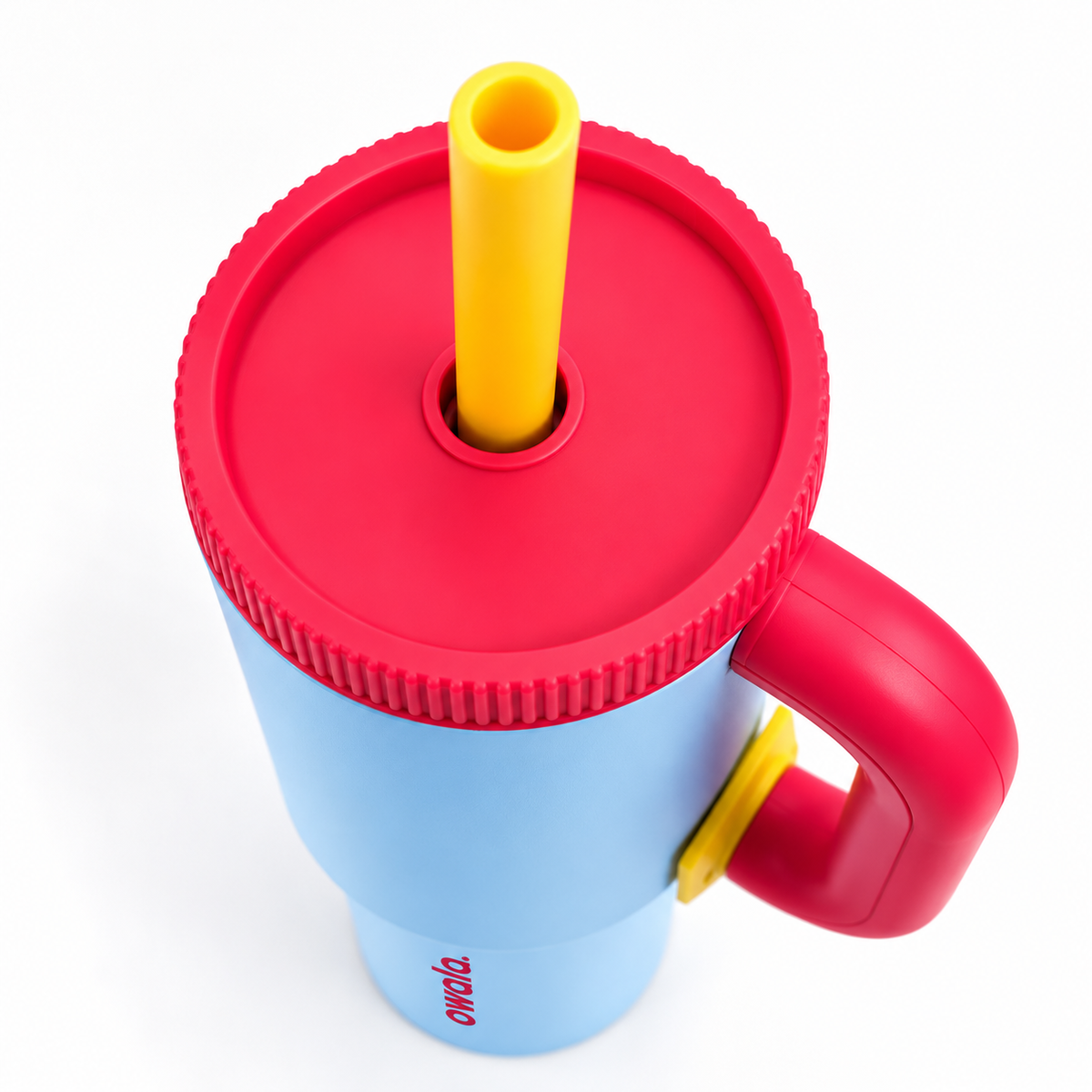 Owala Style 1250ml Insulated Tumbler with Built-In Straw & Handle Pink Sky blue