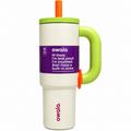 Owala Style 1250ml Insulated Tumbler with Built-In Straw & Handle Cream