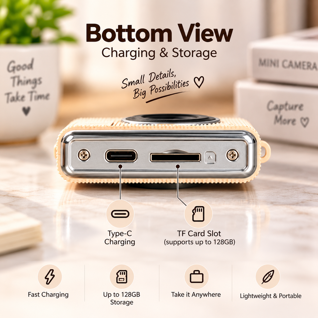 Mini Keychain Camera – HD Digital Camera with 16X Zoom